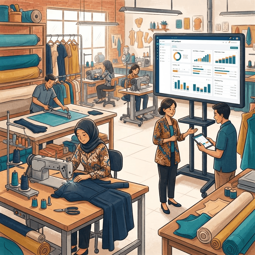 ERP untuk Konveksi: Mengatur Bahan, Produksi, dan Pesanan Custom